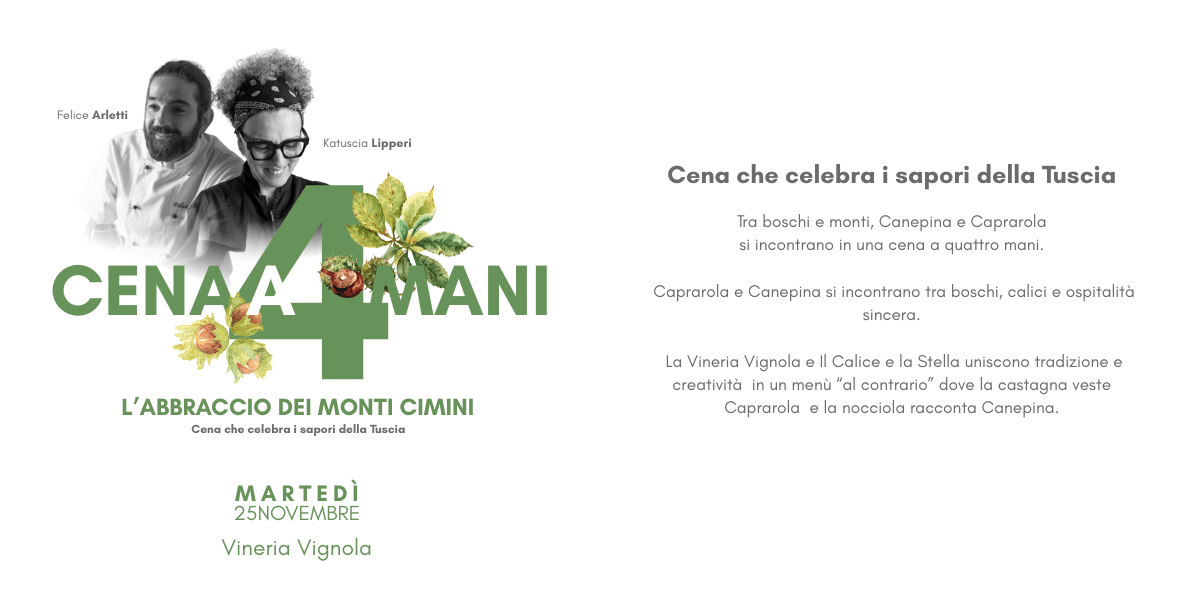 Vineria-Vignola-Il-Calice-la-Stella-Luigi-Picca-Felice-Arletti-Cena-a-quattro-mani-giornale-copertina-Fotografia-Food-Tuscia